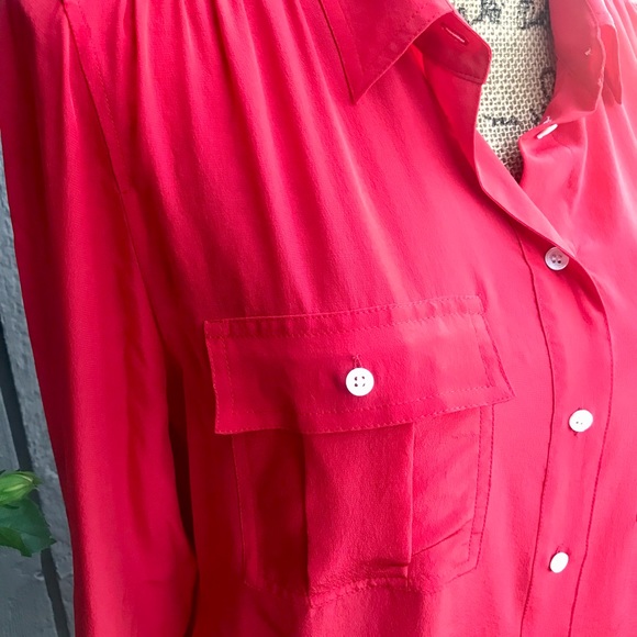 J Crew Gorgeous Red Button Down - Picture 3 of 6
